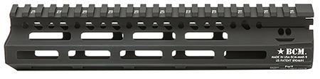 BCM MCMR9556BLK BCMGunfighter MCMR 9" M-LOK, Free-Floating Style Made of Aluminum with Black Anodized Finish for AR-Platform