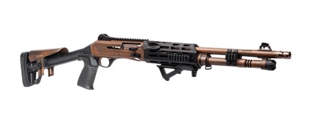 Panzer Arms PAM4NCSBRBTMFSS M4 Pro AI 12 Gauge Semi-Auto 3" 5+1 18.50" Distressed Copper Ported Barrel, Distressed Copper w/Bronze Titanium Accents Aluminum Receiver w/Picatinny Rail, Skeleton Stock