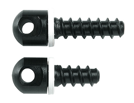 Uncle Mike's 25200 Magnum Band 115 RGS Screw Set made of Blued Steel Includes 1/2" Forend Base, 3/4" Rear Base Screws  &  White Spacers for Wood Stock Bolt Action Rifles
