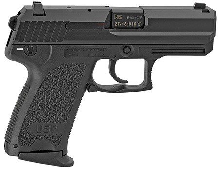HK 81000331 USP V1 Compact 9mm Luger 10+1 3.58" Black Polygonal Rifled Barrel, Black Serrated Slide, Black Polymer Frame, Black Polymer Grip, Ambidextrous