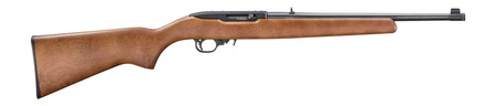 Ruger 32036 10/22 22 LR 10+1 18.50" Satin Black Threaded Barrel, Satin Black Alloy Steel Receiver w/Scope Base Adapter, Fixed Walnut Stock