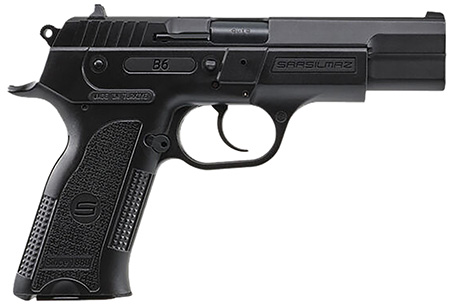 SAR USA B69BL B6  9mm Luger 19+1 4.50" Black Steel Barrel, Black Serrated Steel Slide, Black Polymer Frame w/Beavertail, Black Polymer Grip, Manual Thumb Safety, Right Hand