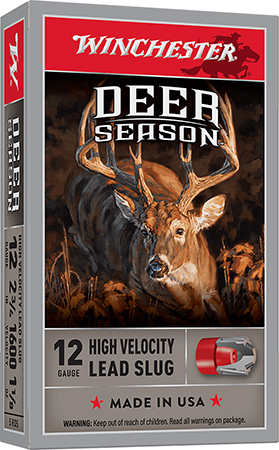 Winchester Ammo X12DS Deer Season High Velocity 12Gauge 2.75" 1 1/8oz Slug Shot 5 Per Box/20 Case