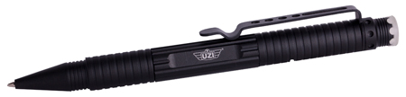 Uzi Accessories UZITACPEN1BK Defender Tactical Pen Black Aluminum 6.10"