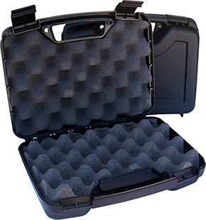 MTM Case-Gard SS-2500 Single Handgun Case  Black Polypropylene Holds Handgun w/ 4" Barrel or Less