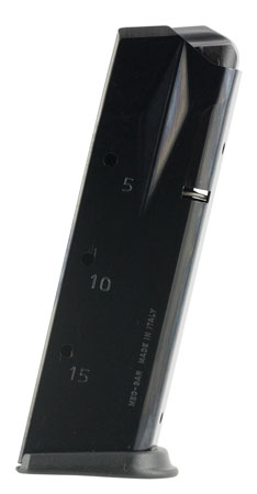 Mec-Gar MGP22815B Sig 15rd 9mm Luger Fits Sig P229/P228, Blued Carbon Steel