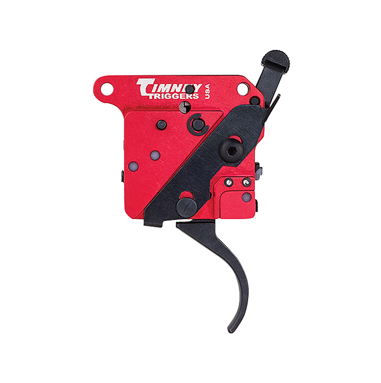 Timney Triggers 533 2-Stage  Two-Stage Curved Trigger with 1-1.50 lbs Draw Weight  &  Black/Red Finish for Remington 700 Right