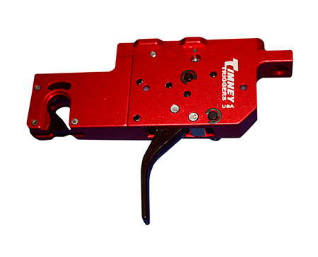 Timney Triggers 650ST RPR  Two-Stage Straight Trigger with 8 oz/1 lb Draw Weight  &  Black/Red Finish for Ruger Precision