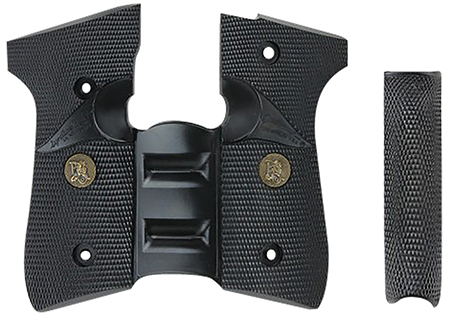 Pachmayr 02500 Signature Grip Wraparound Black Rubber with Backstrap  &  Finger Grooves for Beretta 92FS, 96FS