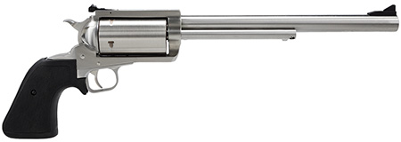 Magnum Research BFR500SW10 BFR Long Cylinder Large Frame 500 S&W Mag 5 Shot, 10" Brushed Stainless Steel Barrel, Cylinder  &  Frame, Black Rubber Grip, Exposed Hammer