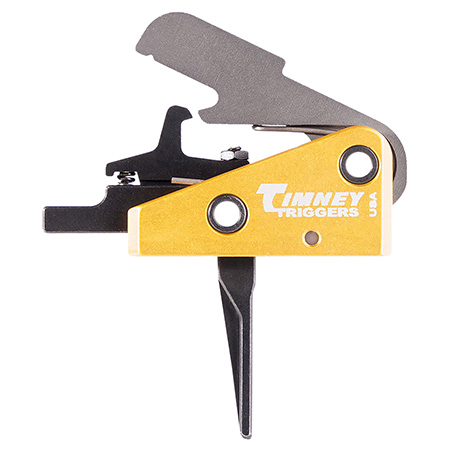 Timney Triggers 667SST Competition Trigger  Single-Stage Straight Trigger with 3 lbs Draw Weight  &  Black/Gold Finish for AR-15