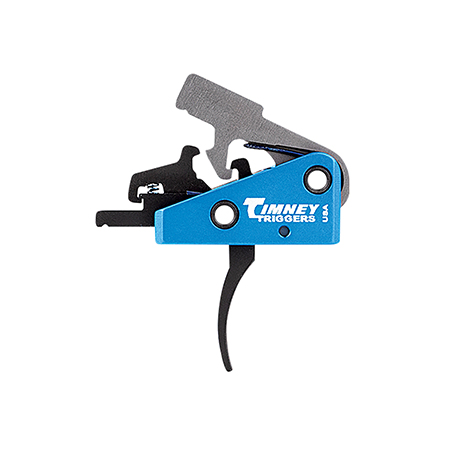 Timney Triggers 663S Targa Long Trigger  Two-Stage Curved Trigger with 2 lbs Draw Weight  &  Black/Blue Finish for AR-Platform