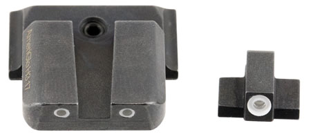 AmeriGlo SW801 Classic Tritium Sight Set for Smith  &  Wesson M & P  Green Tritium White Outline Front Sight-Green Tritium White Outline Rear Sight