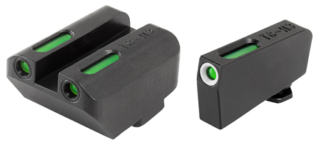 TruGlo TG13GL5A TFX  Black | Green Tritium  &  Fiber Optic White Outline Front Sight Green Tritium  &  Fiber Optic Rear Sight