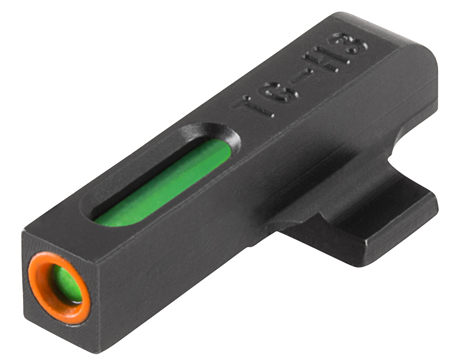 TruGlo TG13BR1PC TFX Pro  Black | Green Tritium  &  Fiber Optic Orange Outline Front Sight