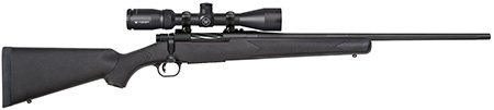 Mossberg 28001 Patriot  6.5 Creedmoor Caliber with 5+1 Capacity, 22" Fluted Barrel, Matte Blued Metal Finish  &  Black Synthetic Stock Right Hand (Full Size) Includes Vortex Crossfire II 3-9x40mm Scope