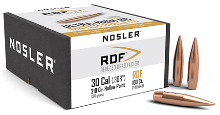 Nosler 53434 RDF Match 30Cal 210gr Hollow Point Boat Tail 100/Box