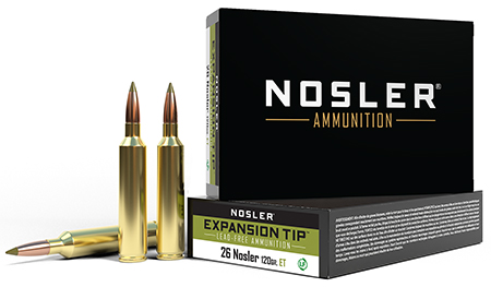 Nosler 40302 E-Tip  26Nosler 120gr E Tip Lead Free 20 Per Box/10 Case