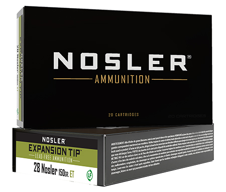 Nosler 40039 E-Tip  28Nosler 150gr E Tip Lead Free 20 Per Box/10 Case