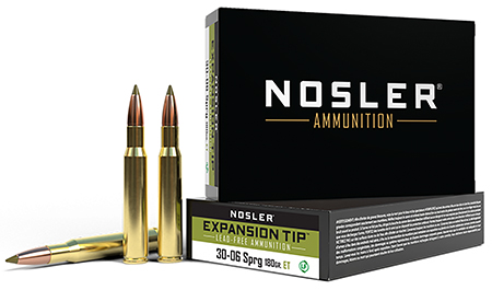 Nosler 40037 E-Tip  30-06Springfield 180gr E Tip Lead Free 20 Per Box/10 Case
