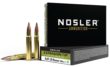 Nosler 40643 E-Tip  8mmMauser 180gr E Tip Lead Free 20 Per Box/10 Case