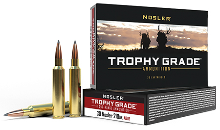 Nosler 60118 Trophy Grade Long-Range 30Nosler 210gr Nosler Spitzer AccuBond Long Range 20 Per Box/10 Case