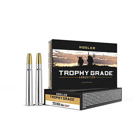 Nosler 40608 Trophy Grade Safari  375H & HMag 300gr Nosler Solid 20 Per Box/10 Case