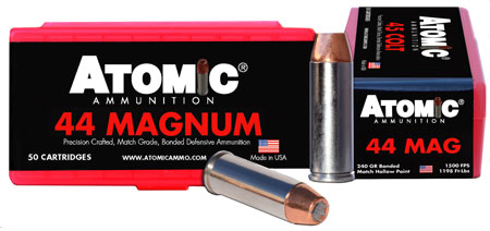 Atomic Ammunition 00440 Pistol Precision Craft 44Rem Mag 240gr Bonded Match Hollow Point 50 Per Box/10 Case