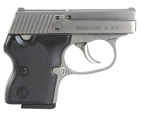 North American Arms 32GUARDIAN Guardian  DAO 32 ACP Caliber with 2.19" Barrel, 6+1 Capacity, Overall Stainless Steel Finish, Serrated Slide  &  Black Rubber Grip