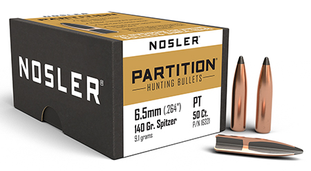 Nosler 16321 Partition  6.5Creedmoor 140gr Spitzer 50/Box