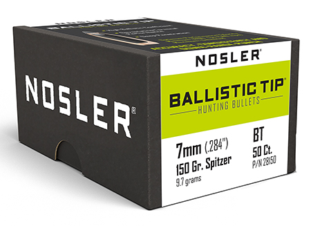 Nosler 28150 Ballistic Tip  7mm 150gr Spitzer 50/Box