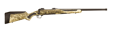 Savage Arms 57000 110 Predator Full Size 22-250 Rem 4+1 24" Matte Black Fluted, Threaded Barrel, Matte Black Carbon Steel Receiver, Fixed AccuStock w/AccuFit Mossy Oak Terra Synthetic Stock