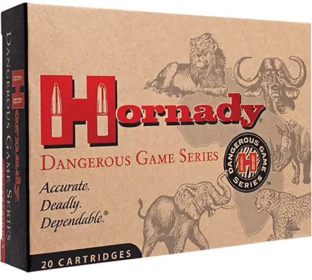 Hornady 82322 Dangerous Game  375H & HMag 300gr Dangerous Game Solid 20 Per Box/6 Case