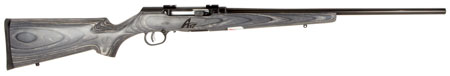 Savage Arms 47008 A17 Sporter Full Size 17 HMR 10+1 22" Satin Black Sporter Barrel, Satin Black Drilled  &  Tapped Carbon Steel Receiver, Gray Fixed Laminate Stock, Right Hand