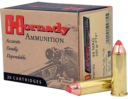 Hornady 92782 LEVERevolution  44RemMag 225gr Hornady Flex Tip eXpanding 20 Per Box/10 Case