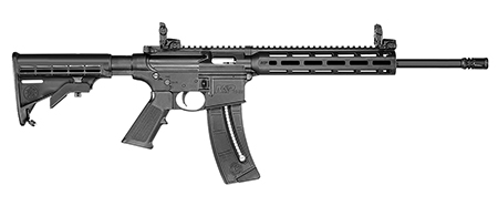 Smith  &  Wesson 10208 M & P15-22 Sport 22 LR Caliber with 25+1 Capacity, 16.50" Barrel, Matte Black Metal Finish  &  6 Position CAR Black Synthetic Stock Right Hand