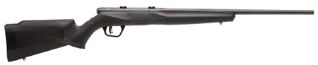 Savage Arms 70540 B Series F Full Size 22 WMR 10+1 21" Matte Black Button Rifled Barrel, Matte Black Drilled  &  Tapped Carbon Steel Receiver, Matte Black Fixed Synthetic Stock, Left Hand
