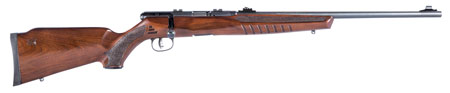 Savage Arms 70510 B22 G Full Size 22 WMR 10+1 21" Matte Black Sporter Barrel, Matte Black Drilled  &  Tapped Carbon Steel Receiver, Satin Hardwood Fixed Sporter Stock, Right Hand