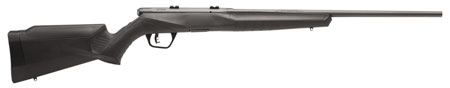 Savage Arms 70840 B17 F Compact 17 HMR 10+1 18" Matte Black Button Rifled Barrel, Matte Black Drilled  &  Tapped Carbon Steel Receiver, Matte Black Fixed Synthetic Stock, Left Hand