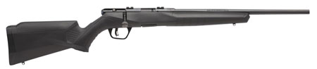 Savage Arms 70814 B17 F Compact 17 HMR 10+1 18" Matte Black Button Rifled Barrel, Matte Black Drilled  &  Tapped Carbon Steel Receiver, Matte Black Fixed Synthetic Stock, Right Hand