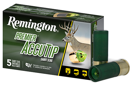 Remington Ammunition 20727 Premier AccuTip  12 Gauge 2.75" Sabot Slug Shot 5 Per Box/ 20 Cs