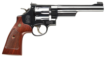 Smith  &  Wesson 150341 Model 27 Classic 357 Mag or 38 S&W Spl +P Blued Carbon Steel 6.50" Barrel, 6rd  Cylinder  &  N-Frame, Checkered Square Butt Walnut Grip