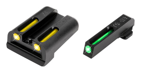 TruGlo TG131XTY TFO  Green/Tritium/Fiber Optic Front Sight-Yellow/Tritium/Fiber Optic Rear Sight Springfield Armory XD