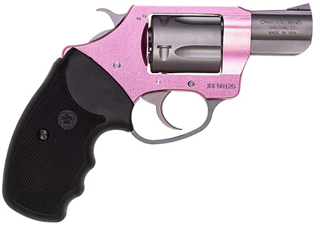 Charter Arms 53830 Undercover Lite Pink Lady Small 38 Special, 5 Shot 2" Stainless Steel Barrel  &  Cylinder, Aluminum Frame w/Black Finger Grooved Rubber Grip, Exposed Hammer