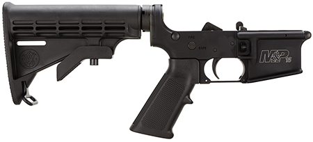 Smith  &  Wesson 812002 Assembled Lower Receiver  5.56x45mm NATO 7075-T6 Aluminum Black Receiver, Black Synthetic Collapsible Stock Pistol Grip for S&W M & P15