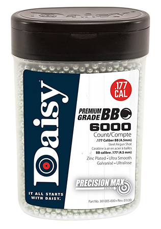 Daisy 980060444 PrecisionMax Premium 177 Zinc-Plated Steel 6000/Bottle