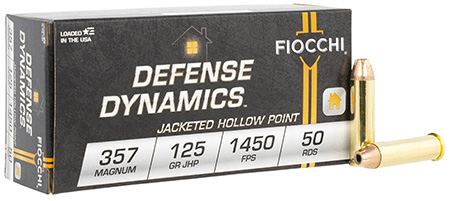 Fiocchi 357D Defense Dynamics  357Mag 125gr Jacketed Hollow Point 50 Per Box/20 Case