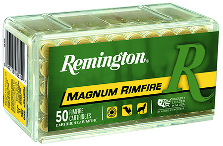 Remington Ammunition 21170 Magnum Rimfire  22WMR 40gr Jacketed Hollow Point 50 Per Box/40 Case