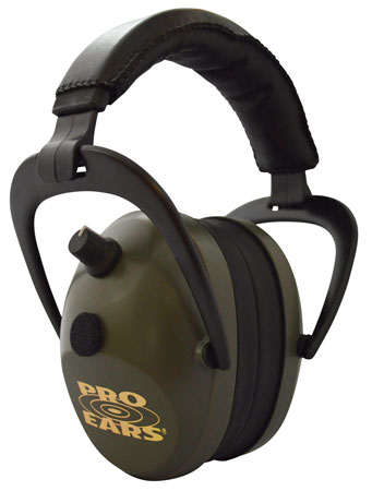 Pro Ears PEG2SMG Gold II 26 Electronic Muff 26 dB Over the Head Black/Green Adult 1 Pair