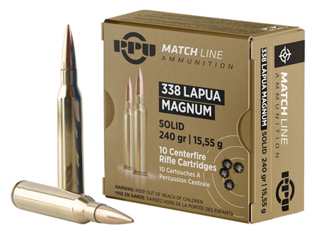 PPU PPM338 Match  338LapuaMag 240gr Copper Solid 10 Per Box/20 Case